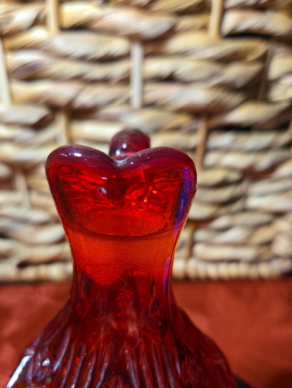 Vintage Amberina Glass Cruet- Missing Stopper - Picture 6 of 8